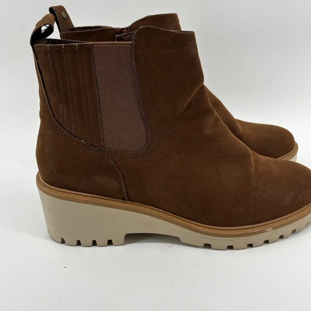 Maurices‎ SuperCush Colby Chelsea Ankle Boots Womens Sz 10 Zipper Brown NEW